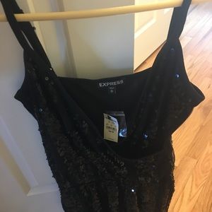 Black sequin romper shorts